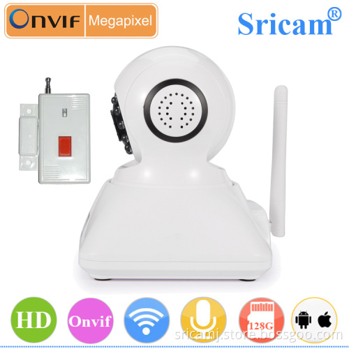 Sricam Wi-Fi Pan Tilt IP camera Indoor IR-CUT Baby monitor Alarm with Door sensor 720P HD